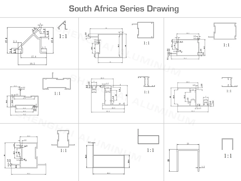 Aluminum Window & Door South Africa-6 Aluminum alloy profiles