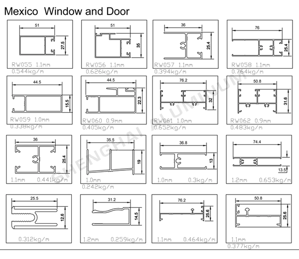 Mexico window and door-2 Anodized aluminum windows