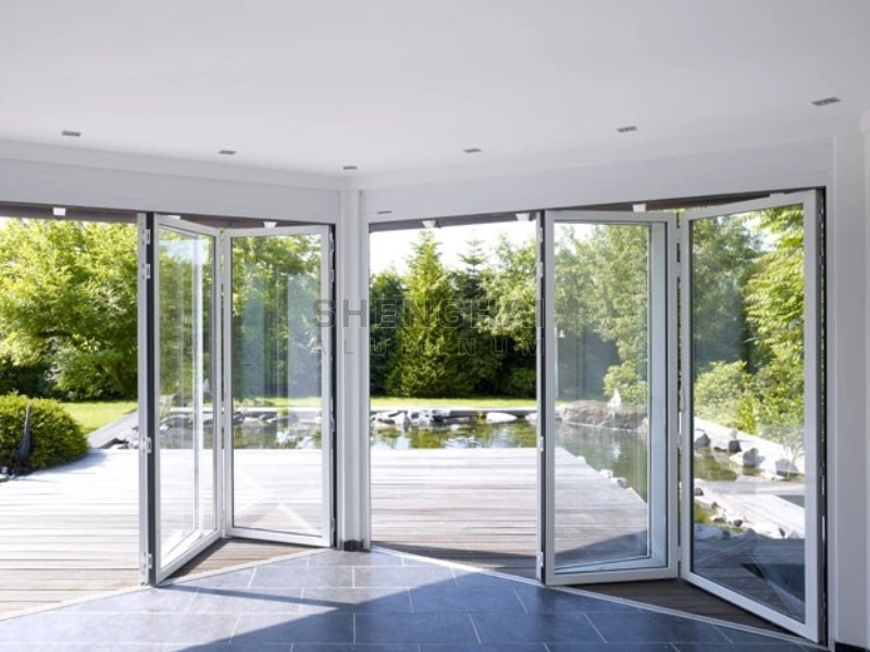 Aluminum glass door