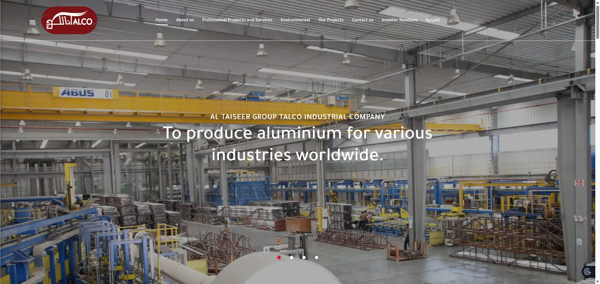 TALCO Al Taiseer Aluminum homepage – Saudi Arabia’s leading expert in powder-coated decorative aluminum trims.